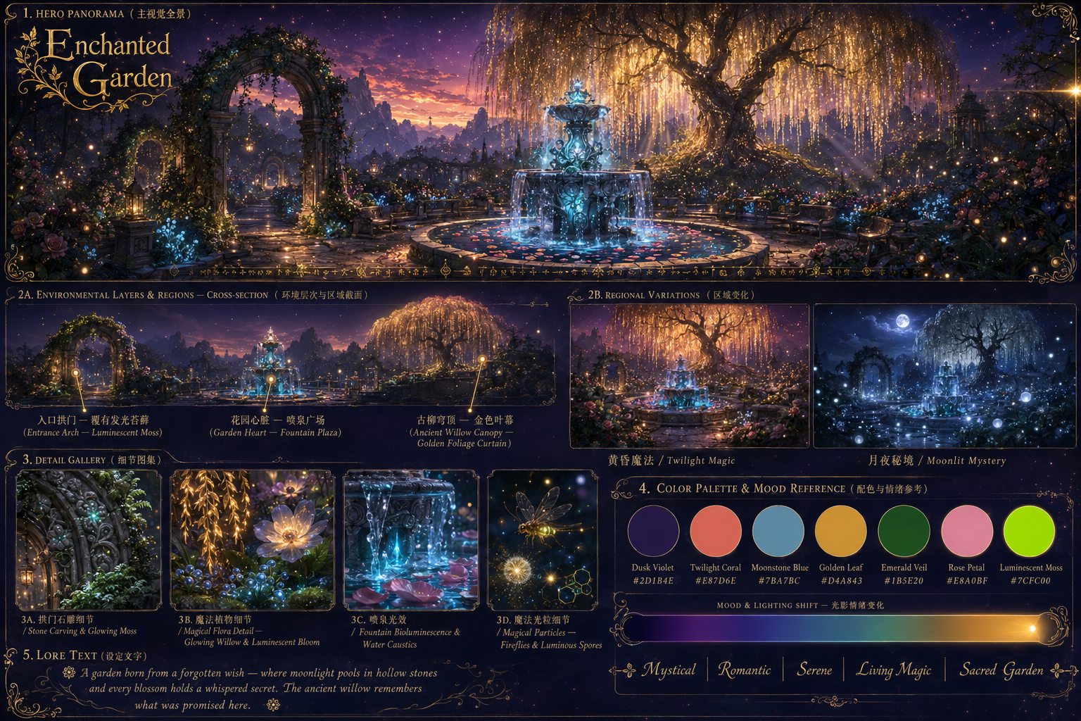 Enchanted garden environment board